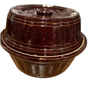 Antique Brown Glazed Stoneware Pottery